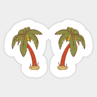 green palm trees design Sticker
